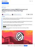 XLM Price Risks Falling Below $0.40 as Buying Pressure Falls