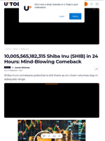 10,005,565,182,315 Shiba Inu (SHIB) in 24 Hours: Mind-Blowing Comeback - U.Today