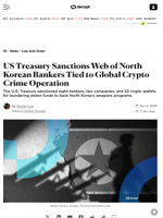 US Treasury Sanctions Web of North Korean Bankers Tied to Global Crypto Crime Operation - Decrypt