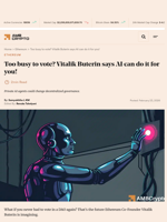 Too busy to vote? Vitalik Buterin says AI can do it for you! - AMBCrypto