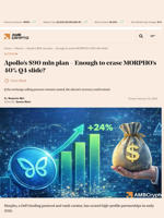 Apollo’s $90 mln plan - Enough to erase MORPHO's 40% Q4 slide? - AMBCrypto