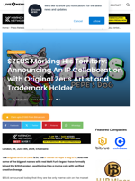 $ZEUS Marking His Territory: Announcing An IP Collaboration with Original Zeus Artist and Trademark Holder | Live Bitcoin News