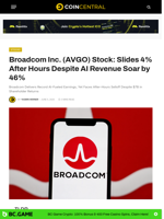 Broadcom Inc. (AVGO) Stock: Slides 4% After Hours Despite AI Revenue Soar by 46%