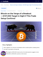 Bitcoin on the Verge of a Breakout—$137,000 Target in Sight if This Trade Setup Confirms!