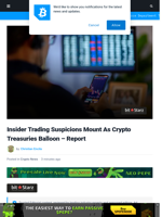 Insider Trading Suspicions Mount As Crypto Treasuries Balloon - Report