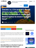 $MOBU vs. ETH and BTC News: Which Coin Offers Maximum Profits as MoonBull Leads the Best Cryptos to Invest in Right Now? | Live Bitcoin News