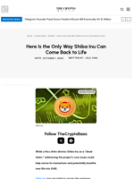 Here Is the Only Way Shiba Inu Can Come Back to Life