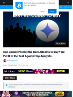 Gemini vs Analysts: Who's More Accurate on Crypto Predictions and Price Analysis?