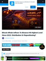 Bitcoin Whale Inflows To Binance Hit Highest Level Since 2022: Distribution Or Repositioning? | Bitcoinist.com