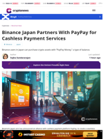 Binance Japan, PayPay Partner for for Cashless Payment Services