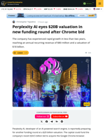 Perplexity AI Eyes $20B Valuation in New Funding Round After Chrome Bid