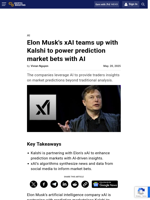 Elon Musk's xAI teams up with Kalshi to power prediction market bets with AI
