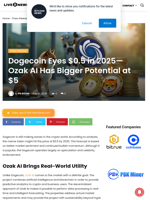 Dogecoin Eyes $0.5 in 2025—Ozak AI Has Bigger Potential at $5 | Live Bitcoin News