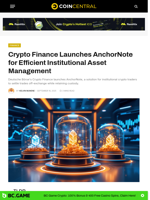 Crypto Finance Launches AnchorNote for Efficient Institutional