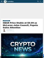 HBAR Price Stable at $0.09 as McLaren Joins Council, Pepeto Gains Attention - TechBullion