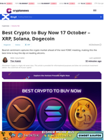 Best Crypto to Buy Now 17 Oct: XRP, Solana, Dogecoin