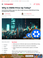 Why Is OMNI Price Up Today? - Coinspeaker