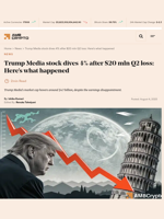 Trump Media stock dives 4% after $20 mln Q2 loss: Here’s what happened - AMBCrypto