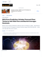 BCH Price Prediction: October Forecast Floor Tested as Sell-Side Flow and Bearish Averages Dominate - Blockchain.News