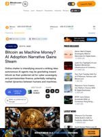 Bitcoin as Machine Money? AI Adoption Narrative Gains Steam – Crypto News Bitcoin News