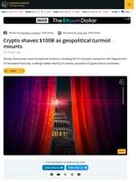 Crypto Market Shaves $100B Amid US Government Shutdown Fears