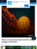 ‘Bitcoin to Zero’ Searches Spike Amid BTC’s $65K Struggle in Tariff Fallout | Bitcoinist.com