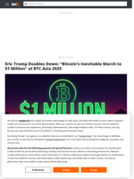 Eric Trump Doubles Down: “Bitcoin’s Inevitable March to $1 Million” at BTC Asia 2025 - Brave New Coin