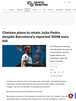 Chelsea plans to retain João Pedro despite Barcelona's reported 100M euro bid