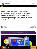 [LIVE] Crypto News Today: Latest Updates for Nov. 14, 2025