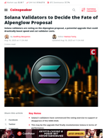 Solana Validators to Decide the Fate of Alpenglow Proposal - Coinspeaker