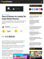 These AI Altcoins Are Leading The Crypto Market Recovery 