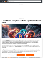 5 Best Altcoins to Buy Now as Market Liquidity Hits Record Levels
