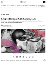 Crypto Holiday Gift Guide 2025 - Decrypt