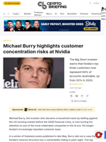 Michael Burry highlights customer concentration risks at Nvidia