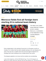 Morocco fields first all-foreign-born starting XI in national team history