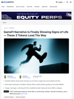 GameFi Tokens Are Back? 3 Coins Leading Charge In 2026