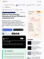 Bitfinex Puts Strategy, Metaplanet Stock Onchain in Tokenized First