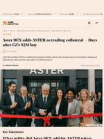 Aster DEX adds ASTER as trading collateral —Days after CZ's $2M buy - AMBCrypto