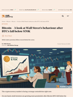Bitcoin - A look at Wall Street's behaviour after BTC's fall below $70K - AMBCrypto