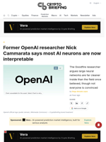 Former OpenAI researcher Nick Cammarata says most AI neurons are now interpretable