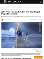 XRP Price Nudges $11, But The Real Target Might Shock You! - DailyCoin