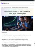 Hyperliquid outperforms other major coins, eyes further gains
