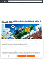 XRP Price Today: XRP Joins Bullish Trend After Breaking $3 with 6.5% Surge - Brave New Coin