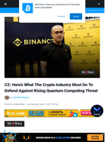 CZ: Here’s What The Crypto Industry Must Do To Defend Against Rising Quantum Computing Threat | Bitcoinist.com