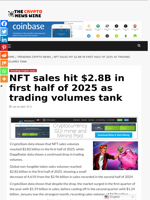 NFT sales hit $2.8B in first half of 2025 as trading volumes tank - The Crypto News Wire