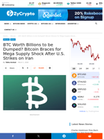 BTC Worth Billions to be Dumped? Bitcoin Braces for Mega Supply Shock After U.S. Strikes on Iran ⋆ ZyCrypto