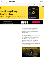 Bitcoin Fund Lets Save the Children ‘Maximize the Impact’ of Aid