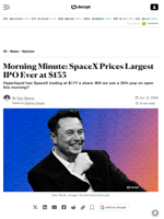 Morning Minute: SpaceX Prices Largest IPO Ever at $135 - Decrypt