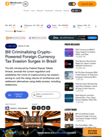 Bill Criminalizing Crypto-Powered Foreign Currency Tax Evasion Surges in Brazil – Regulation Bitcoin News