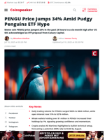 PENGU Price Jumps 34% Amid Pudgy Penguins ETF Hype - Coinspeaker